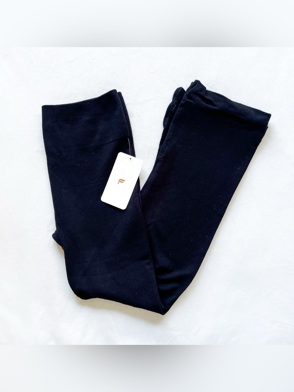 Fabletics Black High-Rise Flare Ribbed Leggings - Large